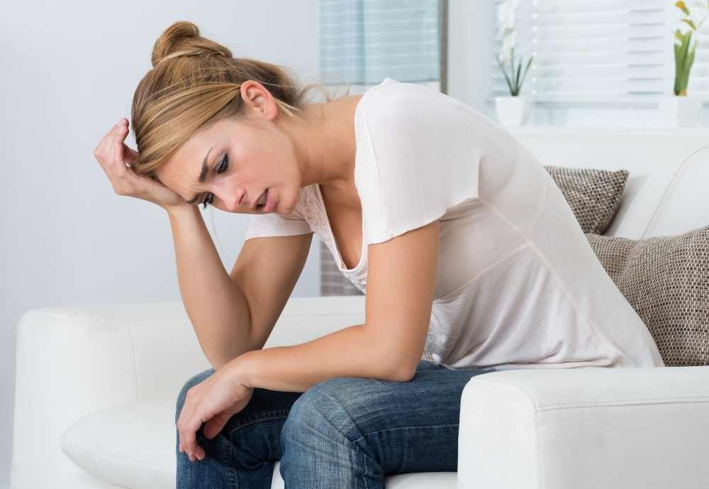 woman suffering from PMS